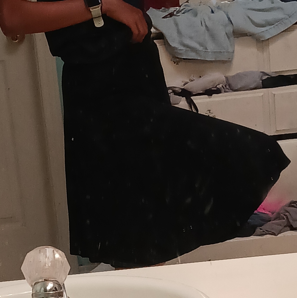 Kira black stretchy skirt